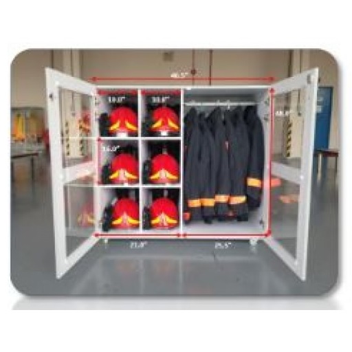 Wooden Cabinet with Glass Door for CERT PPE